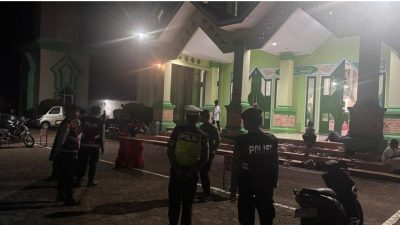 Jaga Kekhusyukan Ramadan, Polres Konawe Utara Perketat Pengamanan Salat Tarawih