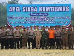 Jelang Ramadan 1447 H, Polres Konawe Utara Gelar Apel Siaga Gabungan untuk Pastikan Keamanan di Bumi Oheo